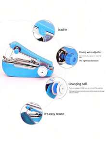 1台迷你手动缝纫机，一体式设计，缝纫速度快，便携设计，金属材质，多功能家用缝纫机。这是一款小巧便携、操作简便的缝纫工具，适用于简单的缝纫、临时衣物修补等场景。它无需像传统缝纫机那样依赖固定电源，也不占用大量空间。 - 彩色 - 查看 3