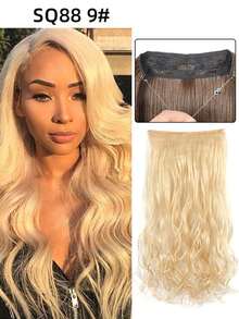 万圣节主题深棕色至栗棕色隐形透明Remy鱼线接发 - 彩色 - 查看 15