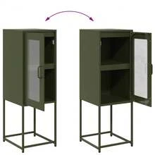 Larryhot Aparador de acero laminado en frío verde oliva 36x39x107 cm, Robusto y duradero, fácil de montar, una opción ideal para la decoración del hogar - Verde - Ver 9
