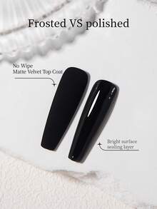 RS NAIL 1瓶12克丝绒哑光封层凝胶指甲油，持久可卸UV/LED凝胶，免擦拭，铬哑光封层，适合在家或美甲沙龙DIY美甲。 - 無色 - 查看 4