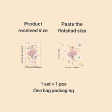 Contemporary Pink Ballet Dancer Wall Decal With Butterflies - PVC Self-Adhesive Wall Sticker For Home Decor, Single Use, Elegant Room Accent|Elegant Room Accent|Easy Installation, Ballet Room Decor - Multicolor - View 3