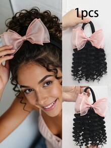 1 Pc 8-Inch Bowknot Braid Ponytail Wig, Suitable For Daily Wear By Women - Natural Black - View 22