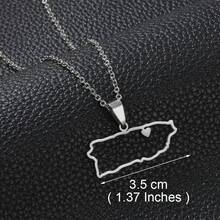 1 chiếc mặt dây chuyền hình bản đồ và cờ Puerto Rico, làm bằng thép không gỉ, trang sức PR. - Nhiều màu - Xem 11