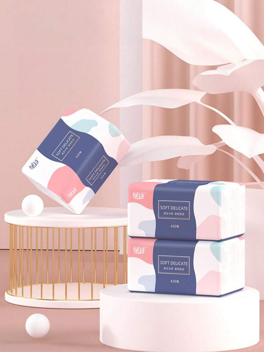 6卷卫生纸，420张大号面巾纸，5层加厚面巾纸，整盒卫生纸，纸巾，多用途纸巾