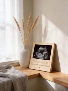 木质婴儿相框，孕期纪念相框，适合作为礼物送给妈妈、妻子、女友、爸爸、闺蜜、宝宝