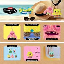 Spin Master X Licensed 5-Inch Plush Keyrings, //Gary The Snail/Squidward/Sheldon Plankton, Funny Ugly Monster Stuffed Animal With Human-Like Teeth, Collectible Bag Charm For Kids, Tweens, Teens, Adults, Fans Of Weird Plush - Sponge - View 5