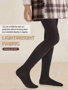 2 Pairs Of Women Thick Comfortable Pantyhose Teenager's Stretchy Casual Stockings - Multicolor - View 6