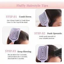 Hair Brush Dry Wet Detangling, Curly - Curved And Vented For Women, Men Or Kids Faster Blow Drying Styling Professional Paddle Vent Detangler  Defining Brush Travel Brushs - 2pcs Black - 查看 4
