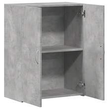 Classeur vidaXL, gris béton, 60 x 32 x 77,5 cm, matériau à base de bois - Gris - Voir 7