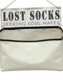 帆布壁挂式洗衣篮，悬挂式洗衣房墙面收纳架 - 米色 - 查看 7