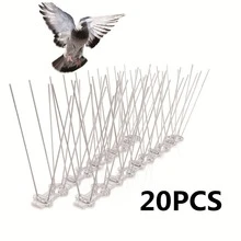 柔性不锈钢防鸟刺，带塑料底座，用于阻止小型鸟类栖息在屋顶、栅栏、邮箱、窗户等处。