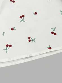 女士优雅樱桃印花半身裙，春夏新款时尚百变樱桃印花修身优雅半身裙，适合女士从春季到夏季穿着，女士春季款。 - 白色 - 查看 7