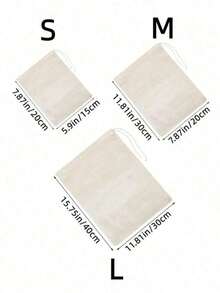 1/3pcs Thickened Mesh Filter Bag, Cheesecloth Bag, Tea Bag, Pickling Bag, Soup Bag, Chinese Herbal Medicine Decoction Bag, Soy Milk Filter Bag - Cotton Fabric Or Cheesecloth, Unbleached Fine Filter Net, Natural Super Fine Cheesecloth - Multicolor - View 13