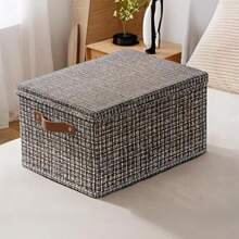 1 Peça Caixa de Armazenamento com Zíper e Tampa - Grande Capacidade - Adequada para Roupas, Itens Domésticos e Armazenamento de Quarto - À Prova de Poeira, À Prova de Umidade, Sem Necessidade de Instalação - Aplicável para Sala de Estar, Quarto, Despensa e Interior de Guarda-Roupa - Multicolorido - Visão 7