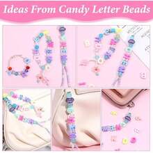 350 Pcs Large Alphabet Letter Beads 11mm Big Bubble Letter Charms A-Z Mixed Acrylic Shape Loose Bead For Jewelry Making Bracelets Necklaces Key Chains DIY Crafts (Solid Colors) - / - 查看 4