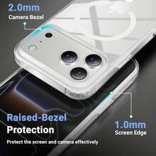 Funda de teléfono de lujo premium a prueba de golpes y resistente a caídas Funda de teléfono: Funda magnética para iPhone 17/17 Pro/Air/17 Pro Max 16 15 14 13 12 11, protección transparente a prueba de golpes, ajuste delgado, resistente a caídas, funda clara, estilo minimalista, funda ligera ¡Regala a tu amado teléfono una funda protectora confiable! - 1 pieza - Ver 4
