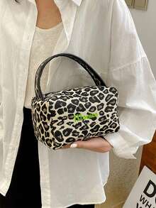 1个个性化豹纹化妆包，可定制刺绣名字的洗漱包，大容量便携旅行洗漱包，刺绣美妆包，适合伴娘、母亲、生日礼物，日常使用，圣诞节/节日礼物，送给她的个性化礼物 - 彩色 - 查看 2