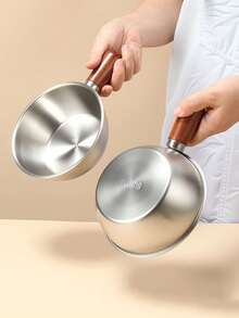 1 pieza Sartén pequeña antiadherente de acero inoxidable grueso, 1 pieza Sartén pequeña para verter aceite, 1 pieza Sartén para huevos, 1 pieza Sartén, 1 pieza Sartén plana, 1 pieza Cacerola pequeña para leche