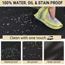 Chef Apron For Men And Women Wash Free Bib Apron With 2 Pockets Water & Oil Proof Adjustable Aprons,Black - Black - 查看 3