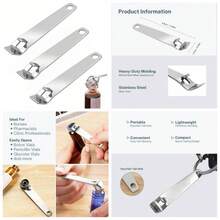 3 Pack Mini Vial Opener, Stainless Steel Bottle Decapper Tool For , Oral Medicines & Beverages, Compact Bottle Opener For Nurses, Pharmacies And Home Use - 1 - Xem 1