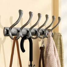 Multi-Functional Wall-Mounted Coat Rack, Available In 3, 4, 5, 6 Or 7 Hooks, No Drilling Required. Over-The-Door Hanging Coat And Hat Rack, Made Of Metal With Hooks. Can Be Hung On The Back Of The Door For Storing Hats, Keys And Other Items, Saving Space. Suitable For Entryway, Bathroom, Bedroom, Home, Dorm And More. Can Be Used To Hang Coats, Hats, Jackets, Clothes, Bathroom Supplies, Etc.