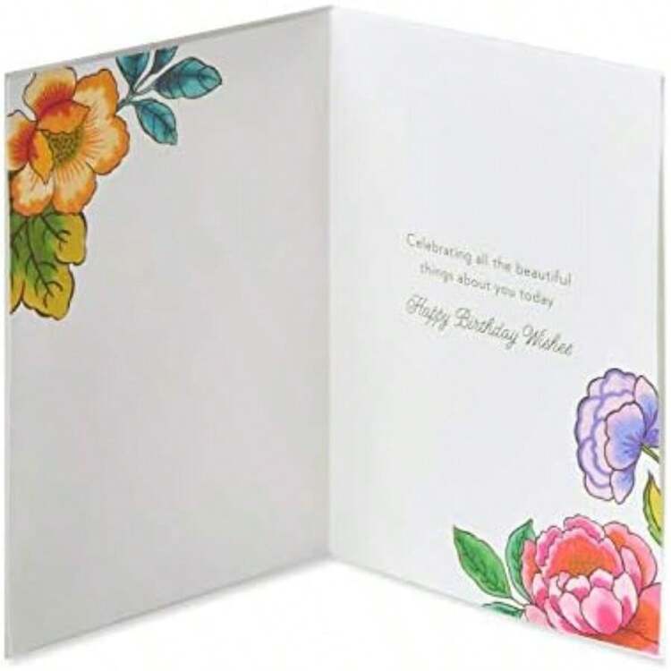 Papyrus Birthday Card for Her (Fashion Feather Heels)(Pájaro y flores) - Multicolor - Añade 2