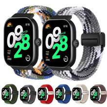 SMART WATCH MX Correa De Nylon Trenzado Magnética Para Xiaomi 8 Pro Y 9 Pro - Rojo/Negro - Ver 5