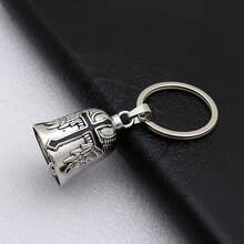 1 قطعة جرس دراجة نارية بشكل ملاك الحارس، تميمة حظ دراجة نارية بشكل صليب، إكسسوار مناسب لسلامة راكب الدراجة النارية، سلسلة مفاتيح، حماية أمان للدراجة/الحيوان الأليف، مناسب للجنسين - متعدد الألوان - مشاهدة 13