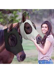 1 buah Masker Wajah Dopamine Horse, Edisi Terbatas Musim Panas, Penutup Telinga Elastis Ringan, Bernapas, Perlindungan Serangga & UV, Dapat Dicuci - MultiWarna - View 2