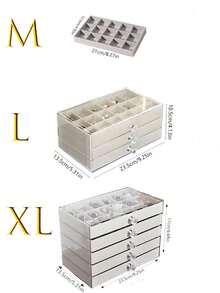 5-Layer 54-Grid Acrylic Jewelry Box, Transparent Jewelry Storage Box, Velvet Drawer Jewelry Box, 54-Grid Large Capacity Jewelry Box, Suitable For Home And Travel, Fade-Resistant Soft Pad Drawer Design, Ladies Accessory Display Box, Jewelry Box With Multiple Drawers - 54 Grid 5 Layers Acrylic - View 5