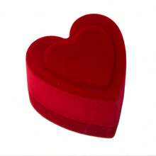 Cajas para anillos con forma de corazón, estuche para pendientes y colgantes, cajas de regalo para anillos y pendientes, expositor de joyas - Rojo - Ver 7