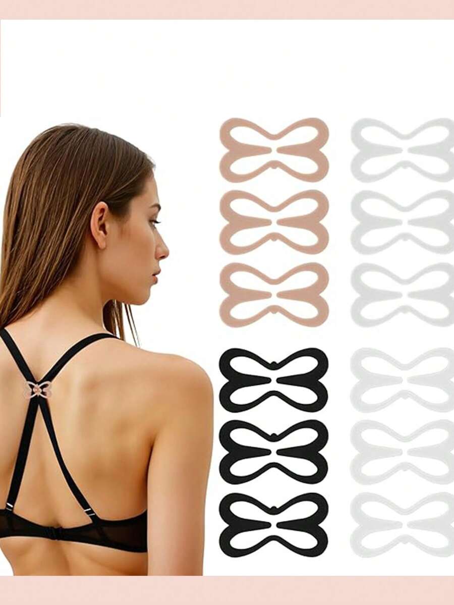 1pc Bra Anti-Slip Clasps, Dragonfly-Shaped Back Cross Bra Clasps, Shoulder-Sliding Plastic Anti-Drop Invisible Bra Buttons With Detachable Fasteners, Bra Strap Holders For Racerback Style, Anti-Slip Invisible Strap Clips