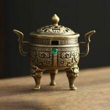 中国铜合金葫芦扇，龙凤香炉，琵琶形香炉，小吉祥云香，鹅梨香，檀香