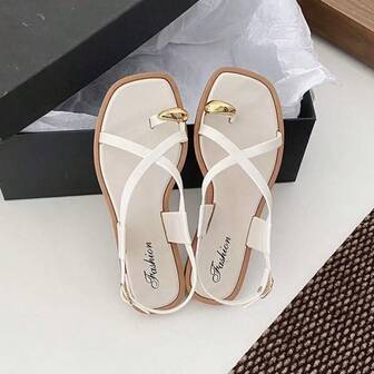 Women's Roman Style Casual Lightweight Comfortable Toe-Ring Beach Sandals