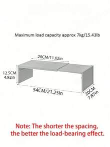 1pc Expandable Kitchen Shelf Rack, Multi-Layer Pot Holder Spice Jar Dish Storage Organizer