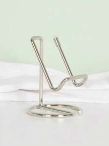 1pc Metal Phone Stand, Universal IPad Desktop Holder, Stable Desktop Support, Portable Minimalist Design, Suitable For Smartphones And Tablets, Hands-Free Viewing For Office, Kitchen, Study And More, Suitable For Home Office Users, Students, Professionals - Multicolor - View 11