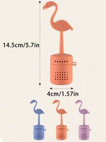 2pcs Crane Shaped Tea Infuser, Separable Tea Leaf And Water, Tea Cup Tea Strainer, Multifunctional Filter, Suitable For Tea Leaves, Coffee Grounds, Spices, Etc. - Multicolor - View 2