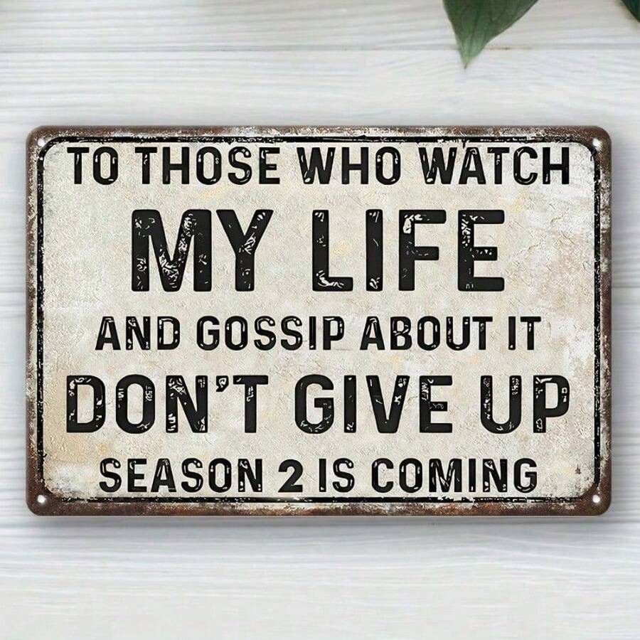 CIF BUY Vintage Metal Wall Sign Rustic Waterproof "To Those Who Observe Me" Retro Painted Poster Weatherproof Bar Café Garage Pub Decor - Nhiều màu - Xem 1