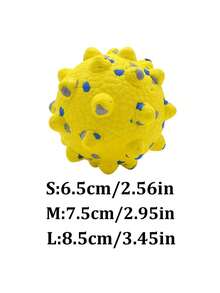弹性狗狗球互动咀嚼玩具，清洁牙齿，训练玩耍两用，适合中大型犬和幼犬 - 彩色 - 查看 16