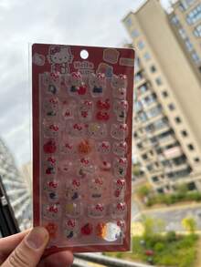 1pc Cute Cartoon Music Anime Sticker, 3D Stereo DIY Sticker, Phone Sticker, Children's Creative Sticker, Black Pupil Waterproof Sticker, Dot Sticker, Party Decoration Handmade Phone Sticker, Gift For Girls. Note: Some Styles May Have Color Differences, Shipped Randomly. - Multicolor - View 4