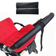 6.69英寸*4.13英寸 Bugaboo Bee 婴儿推车把手套，PU皮革保护套替换配件 - 黑色 - 查看 4