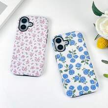 1 funda de teléfono a, no incluye cordón ni soporte, diseño floral estético y lindo con flores rosas. |       Funda Protectora Híbrida de 2 Capas Resistente a Impactos para Mujeres y Niñas |       Compatible con X/XS ProMax Pro Plus 17 16 15 14 13 12 11 y S25 S24 Ultra Fe - Flores azules - Ver 6