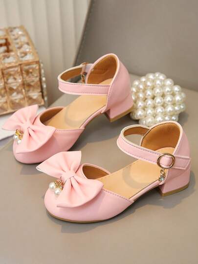 1 Pair Versatile Girls Princess Shoes, Medium/Large Kids Children's Leather Shoes, Sweet Princess Shoes For Spring/Autumn, Student Performance Shoes