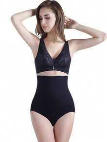 1 Pc Seamless High Waist Shaping Panties Slimming Tummy Control Waist Trainer Body Shaper Shapewear For Women Underwear Women's Underwear Sheath Flat Belly Woman Lingerie Briefs Butt Lifter - màu đen - Xem 2