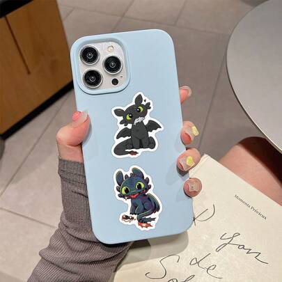 1 Set Of 55pcs Toothless Cartoon Creative Graffiti Stickers, Suitable For Car, Luggage, Cup And More, Multifunctional Waterproof Stickers