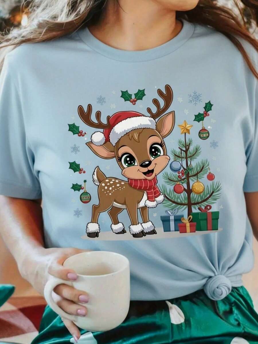 Women T-Shirts - Dusty Blue - View 1