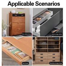 5Pairs(10pcs) Draw Rail Set Plastic Drawer Slides 298mm Draw Runners Replacement - Multicolor - View 2