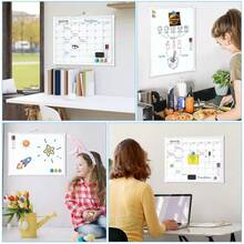 MaxGear Monthly Calendar Dry Erase Board For Wall, 16\X12\ Small Hanging Double-Sided White Board, Portable Whiteboard For Planning, Drawing, Memo, To Do List, Schoolsss, Home, Kitchen, Office,White - 白色的 - 查看 8
