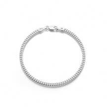 OCHCOH 925 Sterling Silver Cuban Link Chain Bracelet 3mm 5mm 8mm Silver Bracelet For Men Women 6.5 7 7.5 8 8.5 9 Inches,9.0Inch,3mmSilverCubanBracelet - 3毫米銀手鍊 - 查看 2