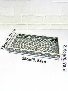 1 pieza Bandeja decorativa con incrustaciones de estilo INS, patchwork cuadrado colorido, incrustación hecha a mano. Adecuado para decorar la mesa de centro de la sala de estar, la mesa del comedor y el almacenamiento diario. También se puede usar como regalo festivo y decoración de mesa para fiestas, decoración de habitación - Multicolor - Ver 14